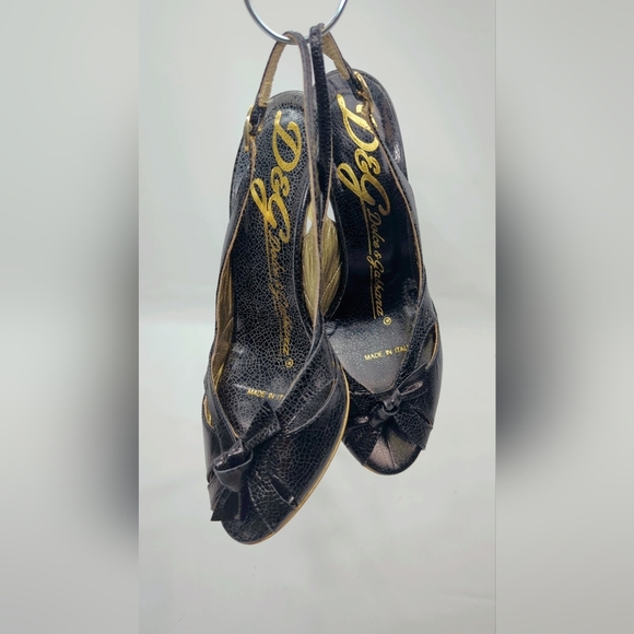 D & G Dolce Gabbana slingback heels women size 35 - Picture 3 of 13